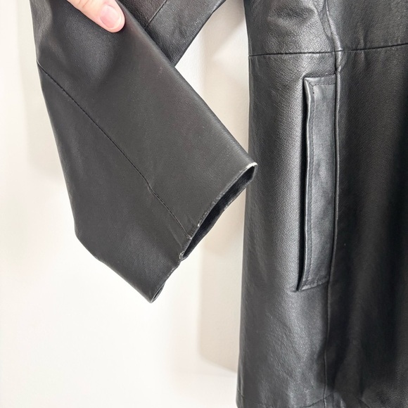 Vintage Sequence Leather Car Coat Style Jacket - Picture 4 of 14